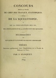 Cover of: De la squel©♭top©♭e, ou de la pr©♭paration des os, des articulations, et de la construction des squel©·tes