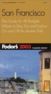 Cover of: Fodor's San Francisco 2003 by Fodor's