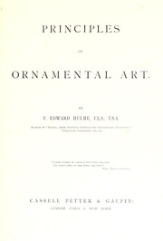 Cover of: Principles of ornamental art.