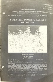 Cover of: A new and prolific variety of cotton by George Washington Carver
