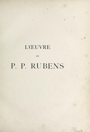 Cover of: L'oeuvre de P. P. Rubens by Max Rooses