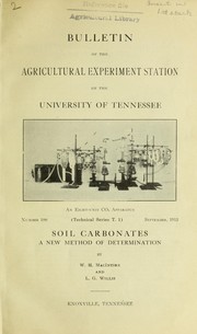 Cover of: Soil carbonates by W. H. MacIntire, W. H. MacIntire