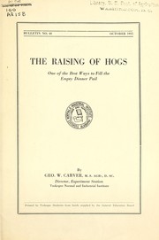 Cover of: The raising of hogs