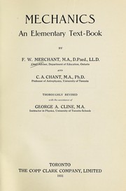 Cover of: Mechanics by F. W. Merchant