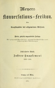 Cover of: Meyers Konversations-Lexikon: eine Encyklopa die des allgemeinen Wissens