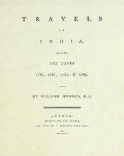 Cover of: Travels in India, during the years 1780, 1781, 1782, & 1783.
