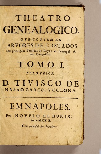 Theatro genealogico by Manuel de Carvalho de Ataide