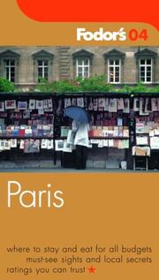 Cover of: Fodor's Paris 2004 by Fodor's