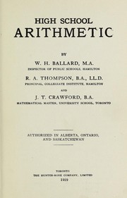 Cover of: High school arithmetic