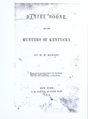 Cover of: Daniel Boone, and the hunters of Kentucky
