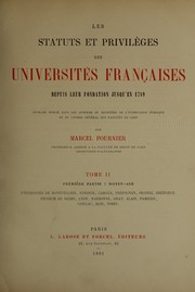 Cover of: Les Statuts et privile  ges des universite s franc ʹaises depuis leur fondation jusqu'en 1789