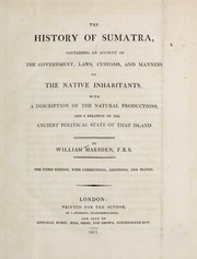 Cover of: The history of Sumatra by Marsden, William