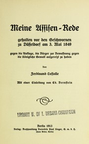 Cover of: Meine Assisen-Rede by Ferdinand Lassalle