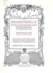 Cover of: Meissner porzellan by Willy Doenges