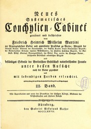 Neues systematisches Conchylien-Cabinet by Friedrich Heinrich Wilhelm Martini