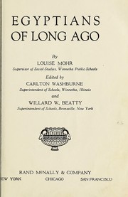 Cover of: Egyptians of long ago