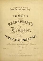 Cover of: The music in Shakspeare's Tempest