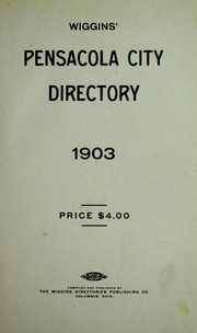 Cover of: [Pensacola city directory excerpts] | William Chipley Jones