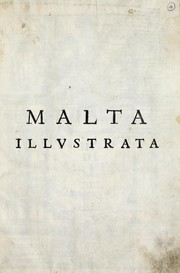 Cover of: Della descrittione di Malta isola nel mare Siciliano: con le sue antichita, ed altre notitie : libri quattro