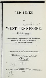 Old times in West Tennessee by Joseph S. Williams