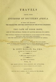 Cover of: Travels into the interior of Southern Africa