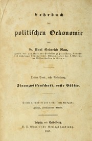 Cover of: LEHRBUCH DER POLITISCHEN OEKONOMIE by Karl Heinrich Rau