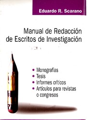Manual de redacción de escritos de investigación by Eduardo R. Scarano