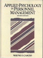 Cover of: Applied psychology in personnel management by Wayne F. Cascio