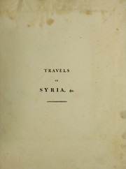 Cover of: Travels in Syria and the Holy Land by John Lewis Burckhardt