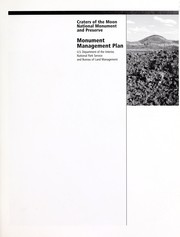 Cover of: Craters of the Moon National Monument and Preserve: monument management plan