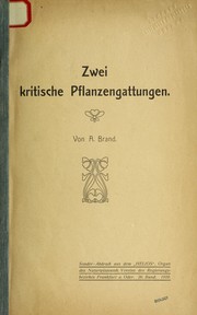 Cover of: Zwei kritische Pflanzengattungen