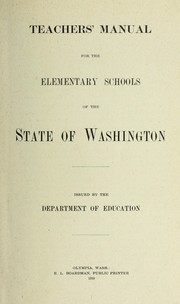 Cover of: Teacher's manual for the elementary schools of the State of Washington