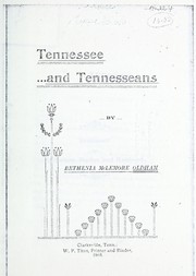 Cover of: Tennessee and Tennesseans by Bethenia McLemore Oldham