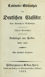 Anthologie aus Herder by Johann Gottfried Herder