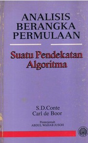 Cover of: Analisis Berangka Permulaan Suatu Pendekatan by S D. Conte, Carl De Boor