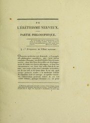 Cover of: L'©♭r©♭thisme nerveux, ou analyse des affections nerveuses by Jean Amédée Dupau