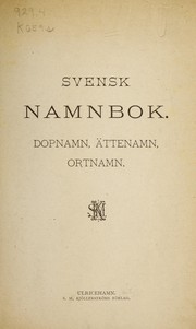 Svensk namnbok by Per August Kjöllerström