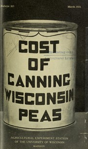 Cost of canning Wisconsin peas by Theodore Macklin