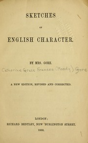 Cover of: Sketches of English character by Catherine Gore