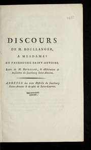 Discours de M. Boullanger a mesdames du fauxbourg Saint-Antoine by Boullanger cassier