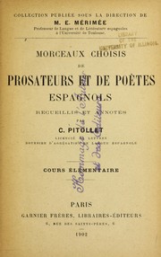 Cover of: Morceaux choisis de prosateurs et de poa etes espagnols: recueillis et annota es