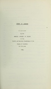 Cover of: [Report 1954] by Aberdeenshire (Scotland). Council