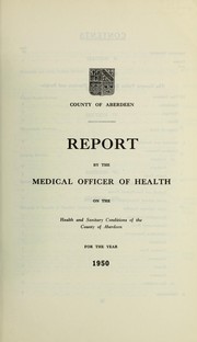 Cover of: [Report 1950] by Aberdeenshire (Scotland). Council