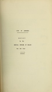 Cover of: [Report 1937]