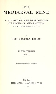 Cover of The mediaeval mind