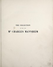 Cover of: The Collection of the late Mr Charles Mannheim by 