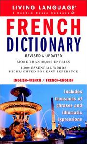 Cover of: French Dictionary (LL(R) Complete Basic Courses)