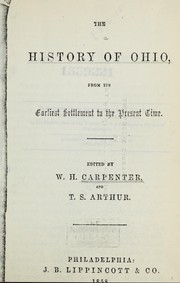 Cover of: The history of Ohio by edited by W.H. Carpenter and T.S. Arthur.