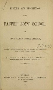 Cover of: History and description of the Pauper Boys
