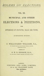 Cover of: Rogers on elections